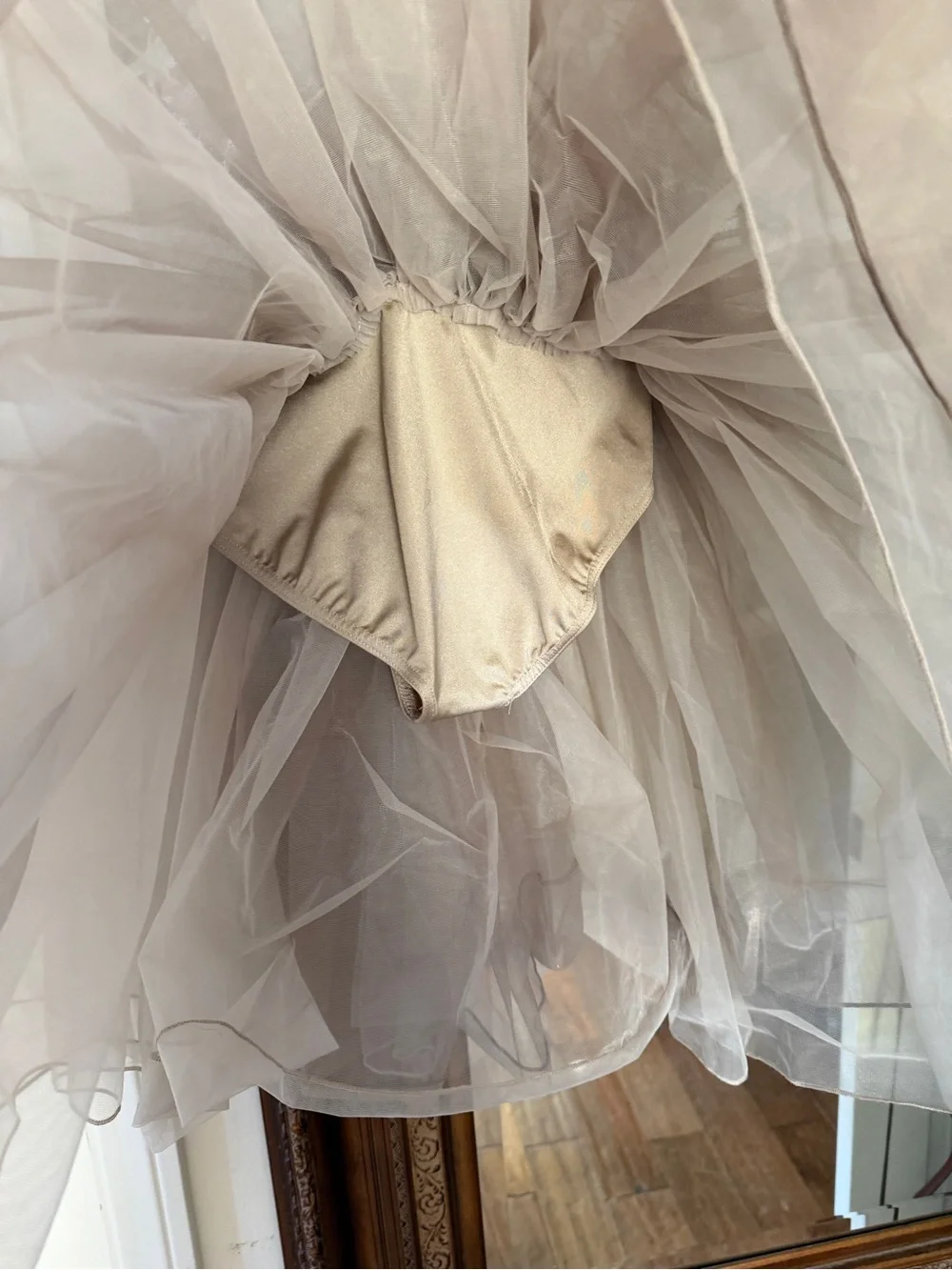 Weissman Dusty Blush Ballet Tutu with Silver Sequin Embroidery